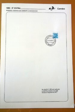 Edital 1990 03 Combate Hanseníase Saúde Com Selo CPD SP