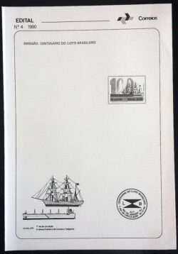 Edital 1990 04 Lloyd Brasileiro Navio Sem Selo