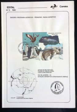 Edital 1990 05 Programa Antartico Proantar Fauna Com Selo CPD RJ