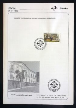 Edital 1990 17 Serviço Geográfico Exército Com Selo CPD DF Brasília