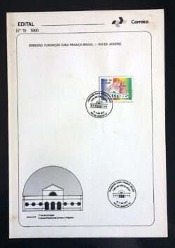 Edital 1990 19 Fundação Casa França Brasil Com Selo CPD RJ