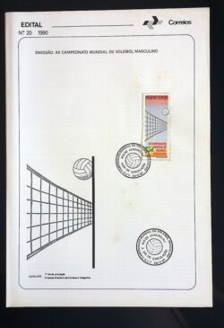 Edital 1990 20 Campeonato Mundial de Volei Esporte Com Selo CPD RJ