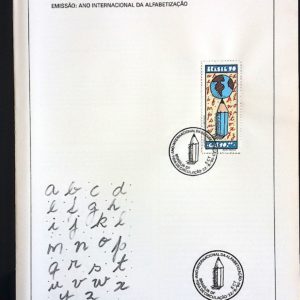 Edital 1990 22 Ano Internacional da Alfabetização Educação Com Selo CPD DF Brasília