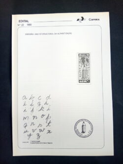 Edital 1990 22 Ano Internacional da Alfabetização Educação Sem Selo