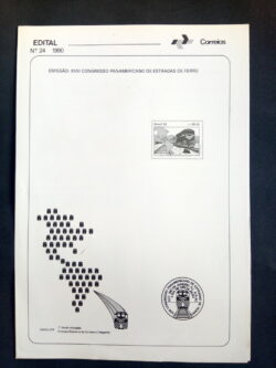Edital 1990 24 Estradas de Ferro Trem Transporte Sem Selo