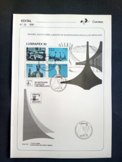 Edital 1990 26 Lubrapex Brasilia Arte Com Selo CBC DF Brasília