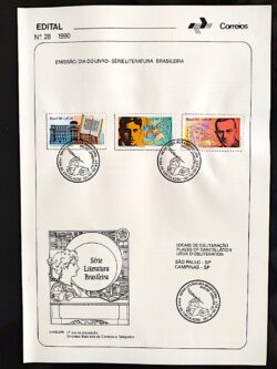 Edital 1990 28 Dia Livro Literatura Escritor Com Selo CPD RJ