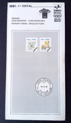 Edital 1991 01 Flora Brasileira Flor Sem Selo