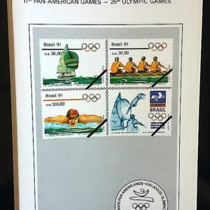 Edital 1991 07 Jogos Panamericanos Olimpicos Esporte Natacao Vela Remo Sem Selo