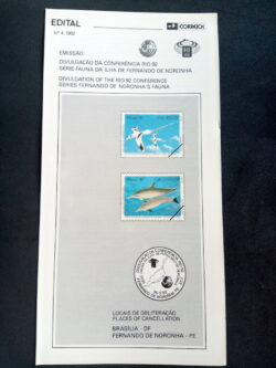 Edital 1992 04 Conferencia Rio 92 Fauna Aves Golfinho Sem Selo
