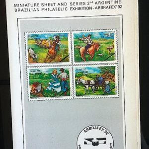 Edital 1992 05 Arbrafex Argentino Brasileira Cavalo Sem Selo