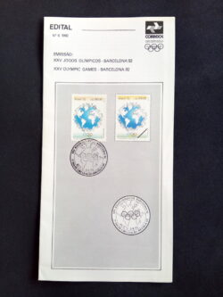Edital 1992 06 Jogos Olimpicos Barcelona Com Selo CBC DF Brasília