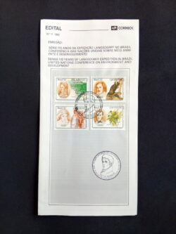 Edital 1992 11 Expedicao Langsdorff Meio Ambiente Com Selo CBC RJ