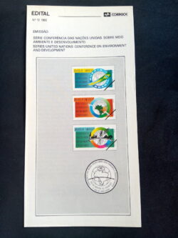 Edital 1992 12 Meio Ambiente Mapa Bandeira Sem Selo