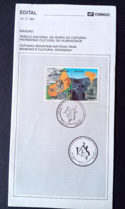 Edital 1992 17 Serra da Capivara Com Selo CBC PI São Raimundo Nonato