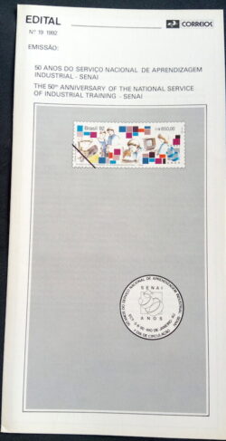 Edital 1992 19 SENAI Servico Nacional de Aprendizagem Industrial Educacao Sem Selo
