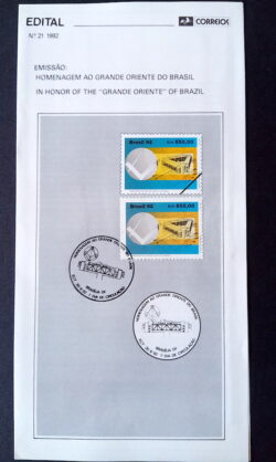 Edital 1992 21 Grande Oriente Maconaria Com Selo CBC DF Brasília