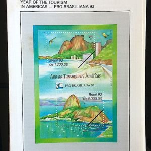 Edital 1992 27 Turismo Americas Brasiliana  Rio de Janeiro Sem Selo