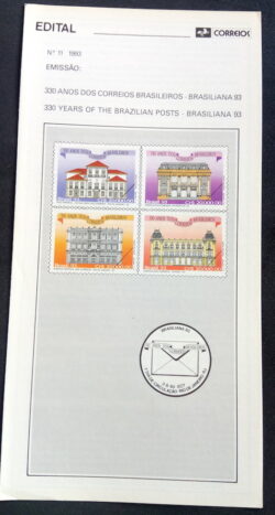 Edital 1993 11 Brasiliana Serviço Postal Sem Selo