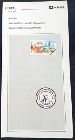 Edital 1993 15 Ulysses Guimaraes Brasilia Sem Selo