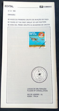 Edital 1993 24 Aviacao Caca Militar Aviao Sem Selo