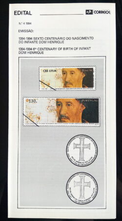 Edital 1994 04 Infante Dom Henrique Portugal Sem Selo