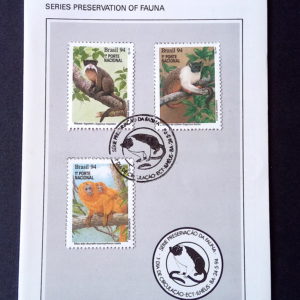Edital 1994 11 Preservação Fauna Macaco Com Selo CBC BA Ilhéus