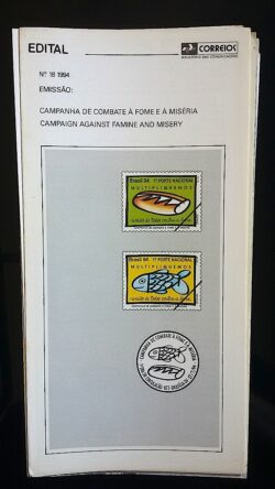 Edital 1994 18 Campanha Combate Fome Miseria Sem Selo