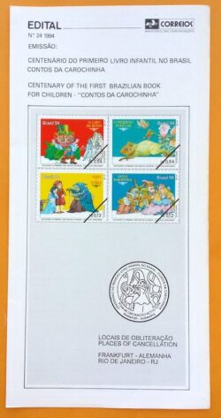 Edital 1994 24 Contos da Carochinha Literatura Infantil Sem Selo