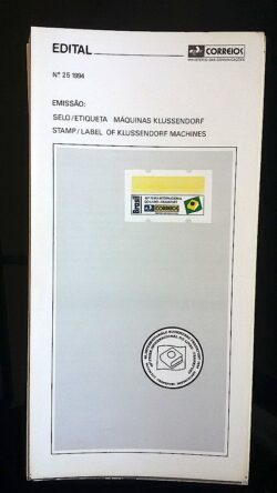 Edital 1994 25 Etiqueta Maquinas Klusendorf Sem Selo