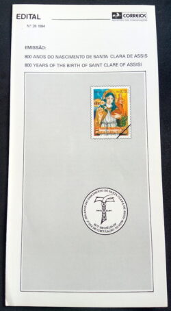 Edital 1994 26 Santa Clara de Assis Religiao Sem Selo