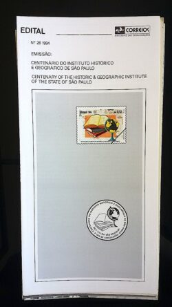 Edital 1994 28 Instituto Historico Geografico Sao Paulo Sem Selo