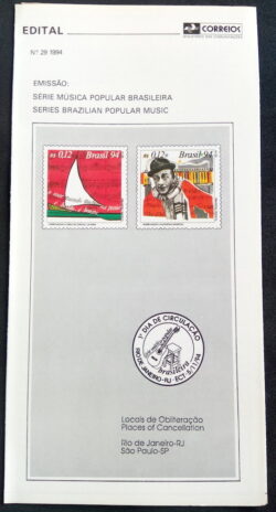 Edital 1994 29 MPB Música Popular Brasileira Adoniran Barbosa Sem Selo