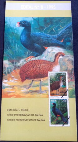 Edital 1995 08 Preservação da Fauna Ave Passaro Sem Selo