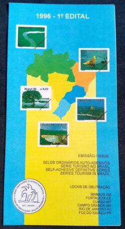 Edital 1996 01 Serie Turismo RJ Fortaleza Vela Cachoeira Sem Selo