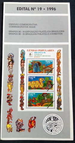 Edital 1996 19 IX Brapex Bloco Sem Selo