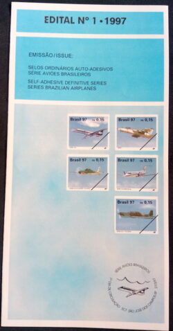 Edital 1997 01 Serie Avioes Brasileiros Aviao Sem Selo