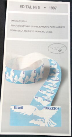 Edital 1997 05 Selo Etiqueta Franqueamento Pomba Branca Autômato Sem Selo