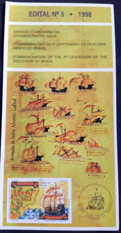 Edital 1998 05 Centenário Descobrimento Brasil Sem Selo