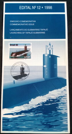 Edital 1998 12 Submarino Tapajo Navio Sem Selo