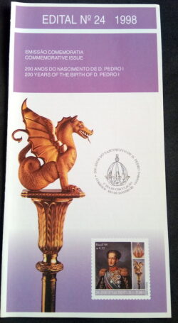 Edital 1998 24 Dom Pedro História Monarquia Rei Sem Selo