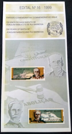 Edital 1999 16 Rui Barbosa Joaquim Literatura Politica Sem Selo