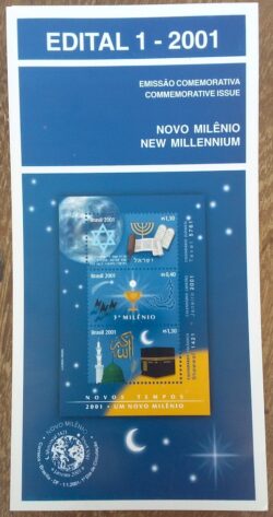 Edital 2001 01 Novo Milenio Religião Católica Islamismo Judaísmo Sem Selo