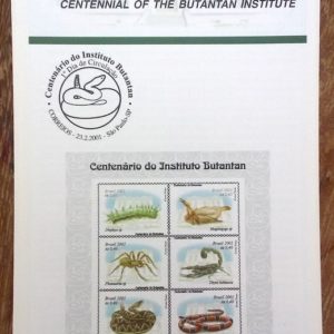 Edital 2001 04 Instituto Butantan Cobra Aranha Escorpião Sem Selo