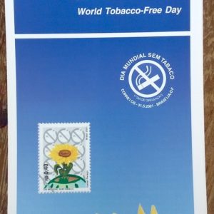 Edital 2001 13 Dia Mundial sem Tabaco Flor Sem Selo