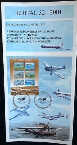 Edital 2001 32 Aeronaves Pioneiras Aviação Avião Sem Selo
