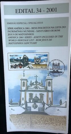 Edital 2001 34 Santuário de Bom Jesus Matosinhos Igreja Religiao Sem Selo