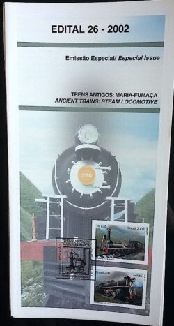 Edital 2002 26 Trens Antigos Maria Fumaça Trem Locomotiva Sem Selo