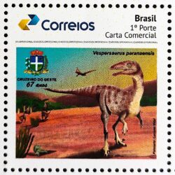 PB 136 Selo Personalizado Dinossauros Vespersaurus paranaenses 2019