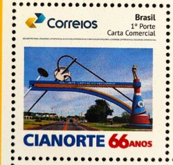 PB 139 Selo Personalizado 66 Anos da Cianorte 2019